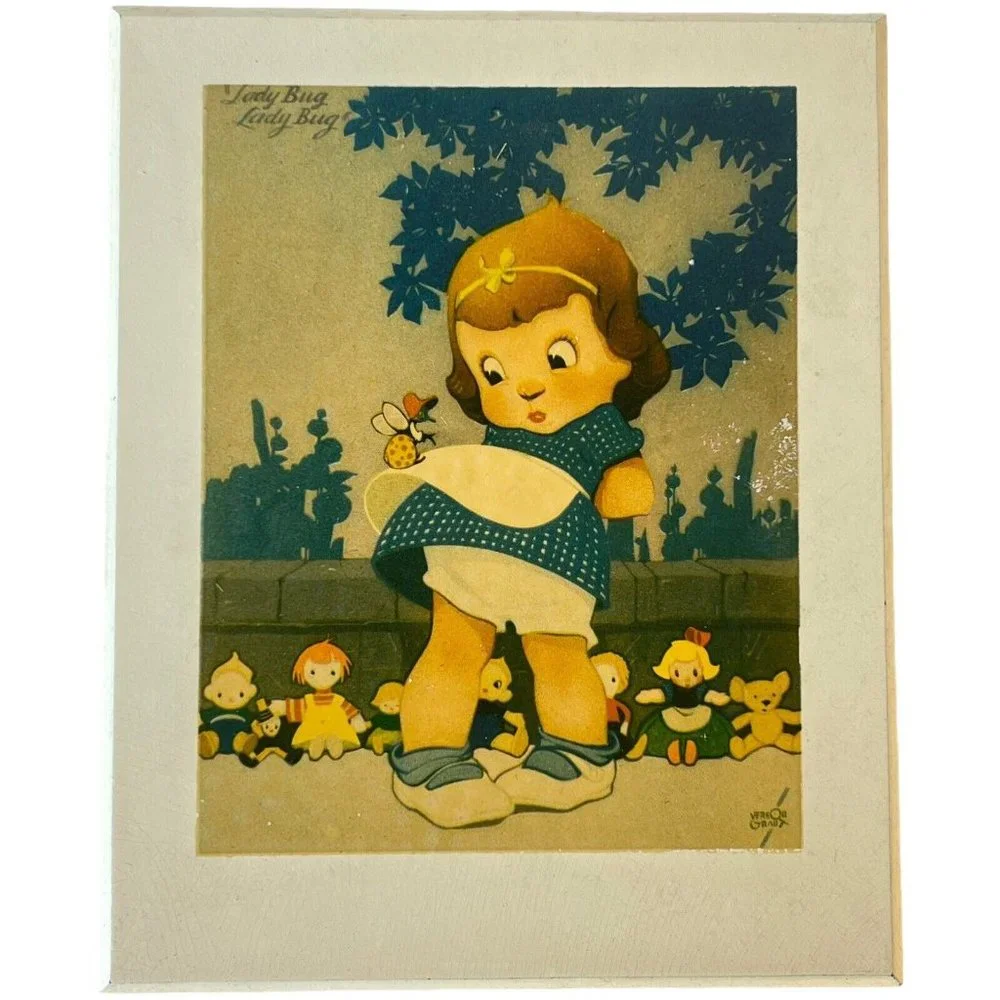 Kellogg’s Wall Plaque By Vernon Grant Ladybug Bobby Shaftoes Gone To Sea Nursery